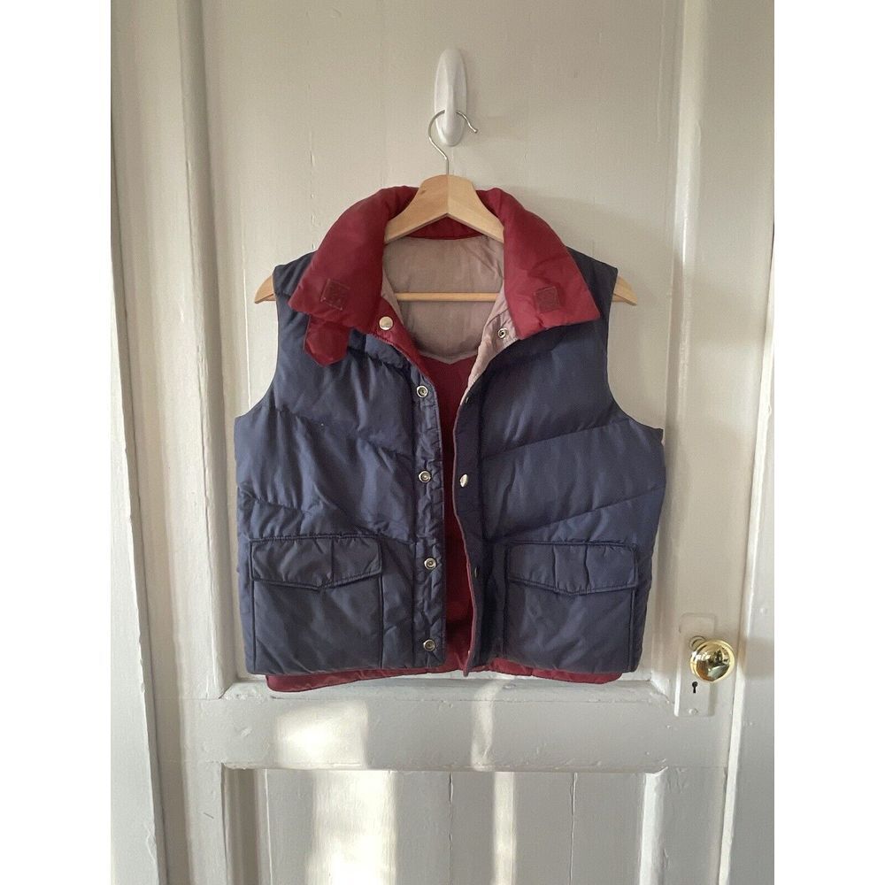 VTG Down Vest Unisex Adult Small Reversible 80s  Retro Back To The Future Vibes